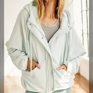 Free People Movement Dream Team Fleece Jacket Plush Icicle Color - Size xs